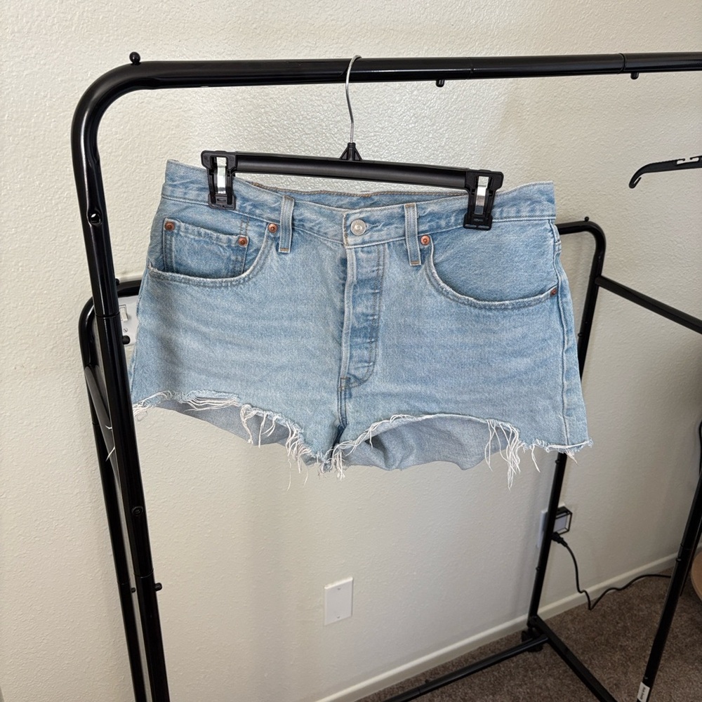 Levi's 501 Women's Light Blue Denim Cutoff Shorts